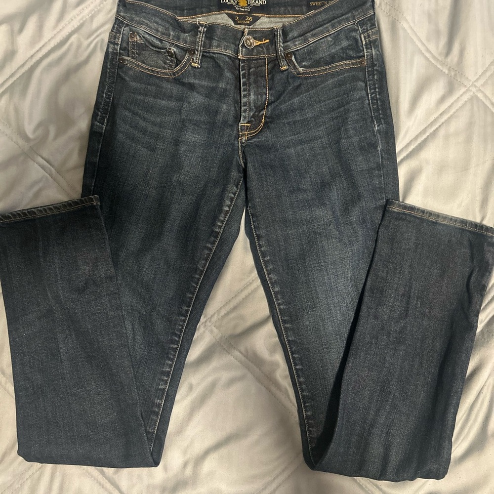 Lucky Brand Women's Dark Blue Straight Leg Jeans